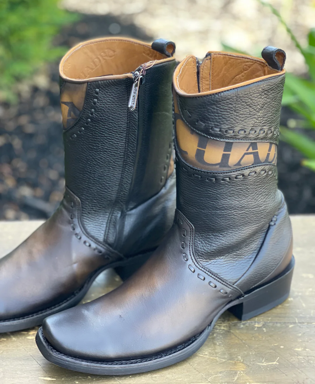 Vienna Black Dubai Toe Leather Ankle Boots