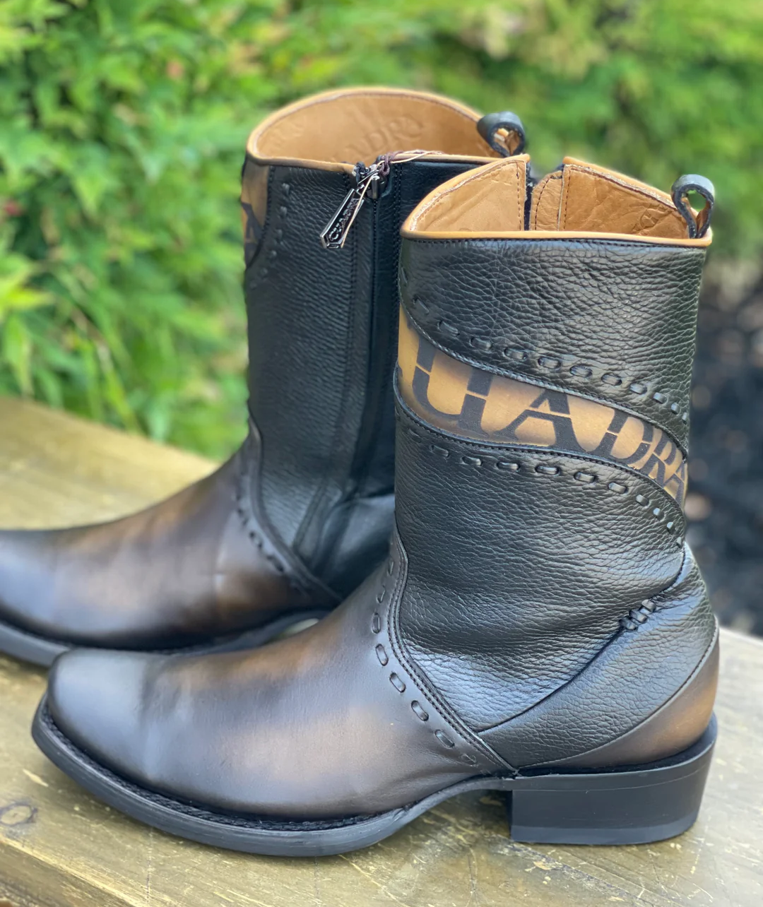Vienna Black Dubai Toe Leather Ankle Boots