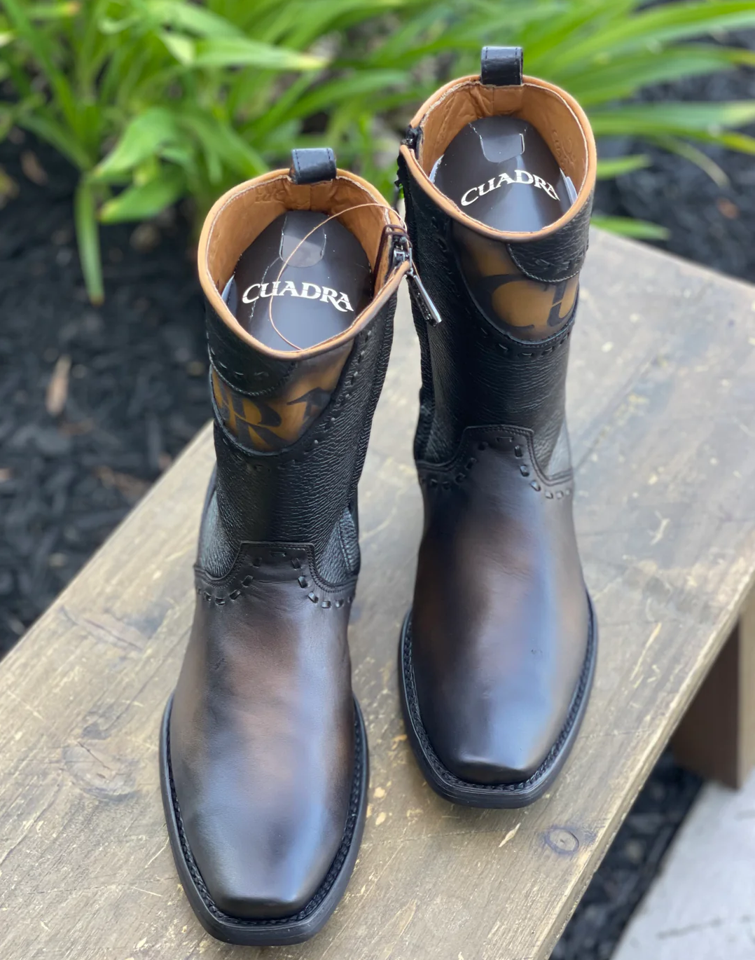 Vienna Black Dubai Toe Leather Ankle Boots