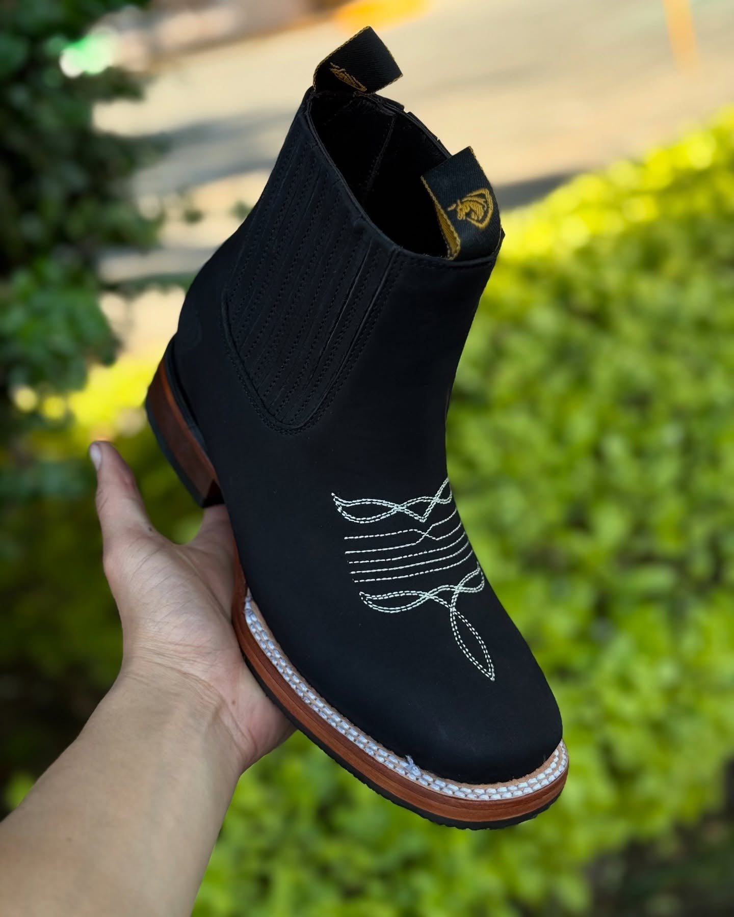 Italian Suede Embroidered Ankle Boots