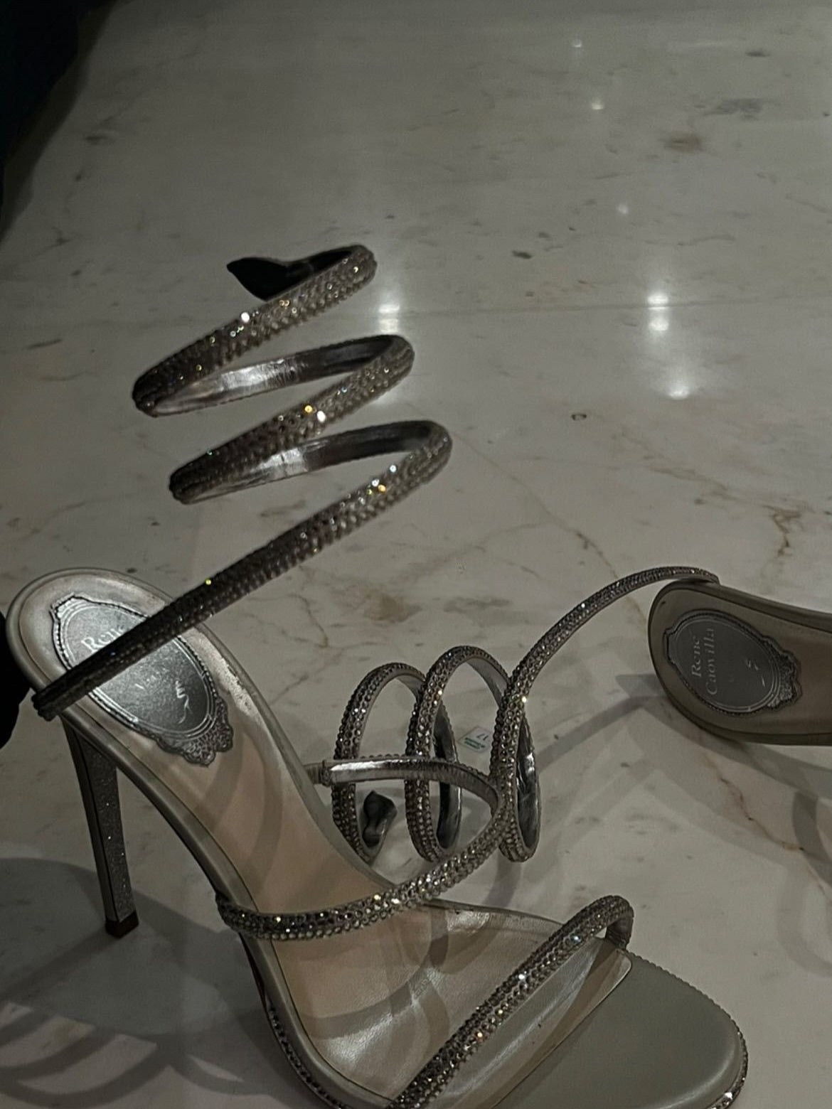 Snake-Ring Diamond High Heels