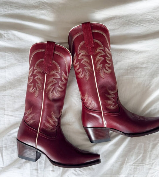 Mocha Cherry Cowgirl Boots